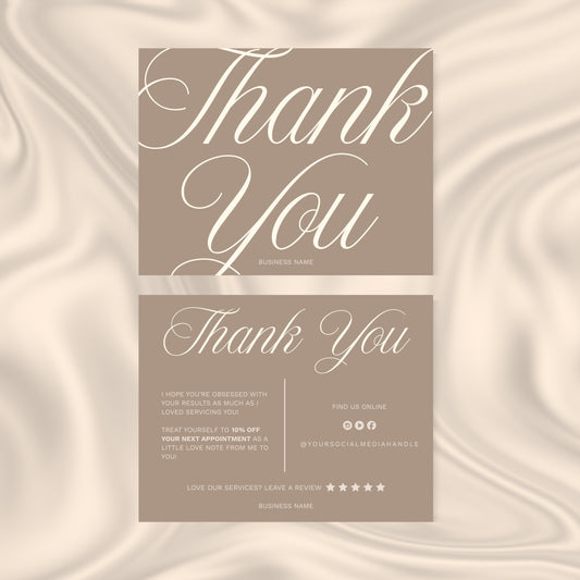 Holiday Glam – Thank You Card Set