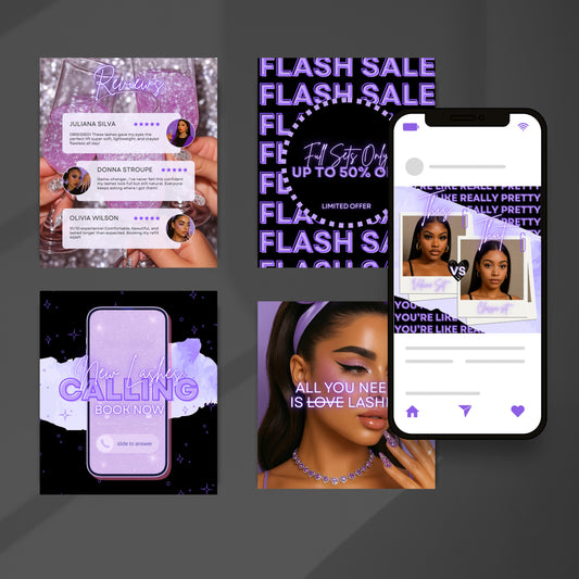 The Lash Doll Edit – Violet Fantasy 30 Social Media Posts