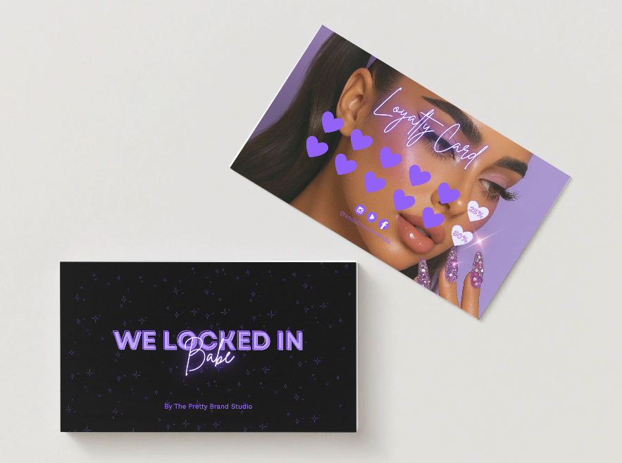 The Pretty Brand Studio Violet Fantasy – Beauty Biz Glow-Up Bundle (5-in-1 Canva Kit)