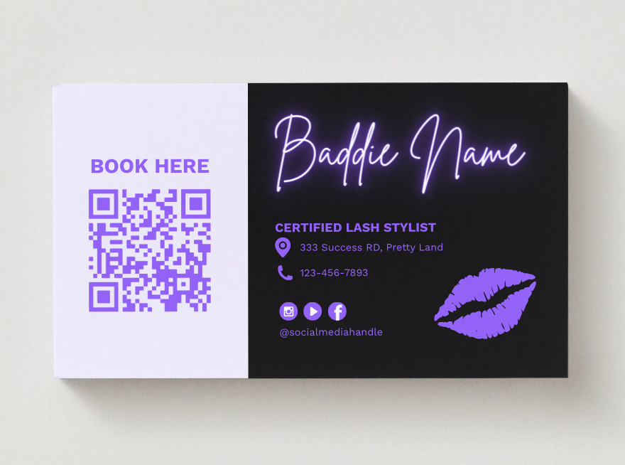 The Lash Doll Edit – Violet Fantasy Business Card