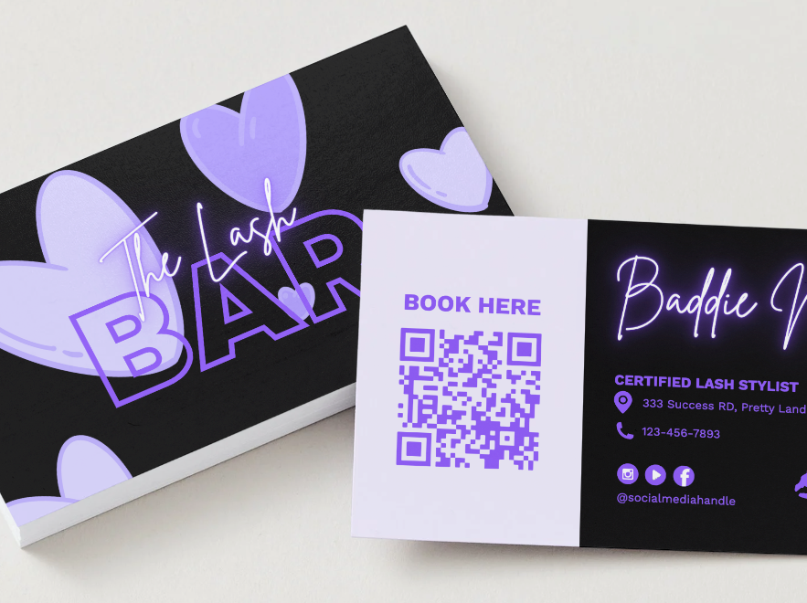 The Lash Doll Edit – Violet Fantasy Business Card